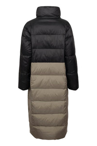 Culture Aisha Long Down Coat, Black