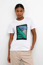 Load image into Gallery viewer, Kaffe Cameron Tee, Blue/Green Floral
