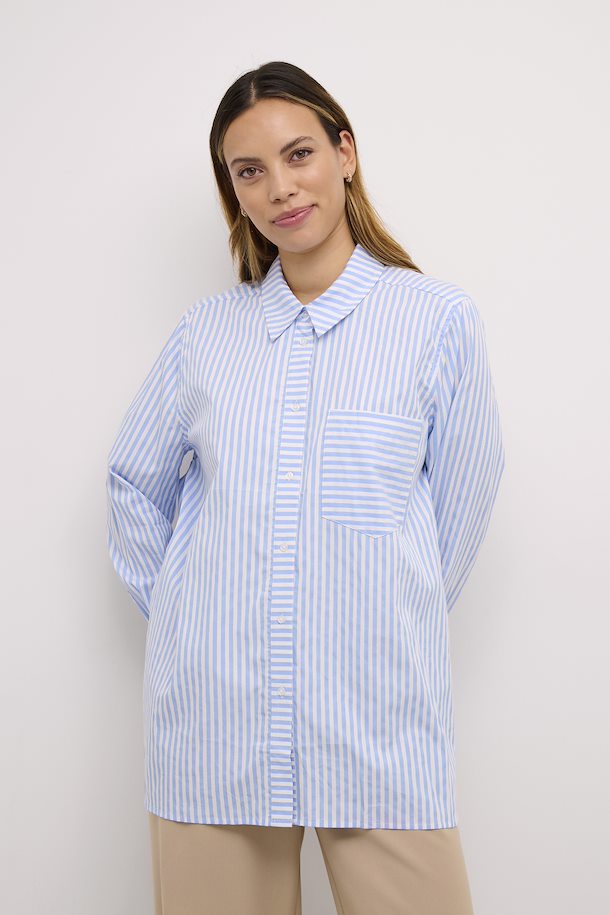 Culture Alexina Shirt, Blue Striped