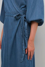 Load image into Gallery viewer, Culture Arpa Wrap Dress, Blue Denim

