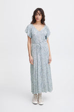 Load image into Gallery viewer, Ichi Aya Long Dress, Blue Dot
