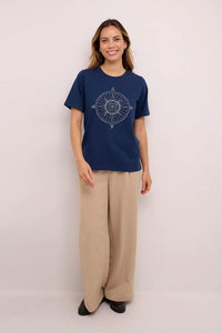 Culture Gith Compass T-Shirt, Navy