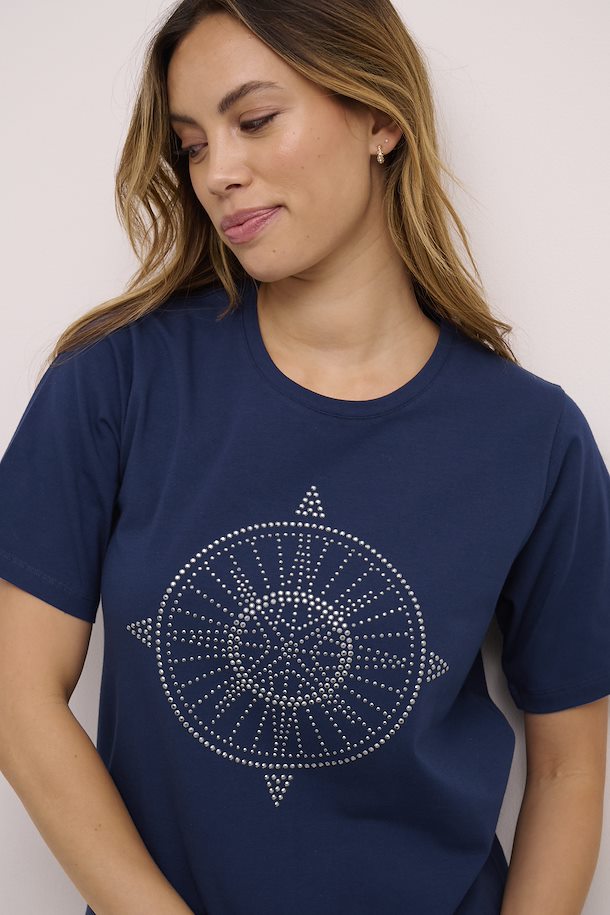 Culture Gith Compass T-Shirt, Navy