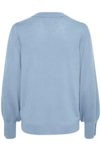 Load image into Gallery viewer, Kaffe Lizza Round Neck Pullover, Blue Denim
