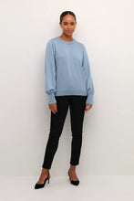 Load image into Gallery viewer, Kaffe Lizza Round Neck Pullover, Blue Denim
