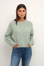 Load image into Gallery viewer, Culture Kimmy Knit Pullover, Green Milieu
