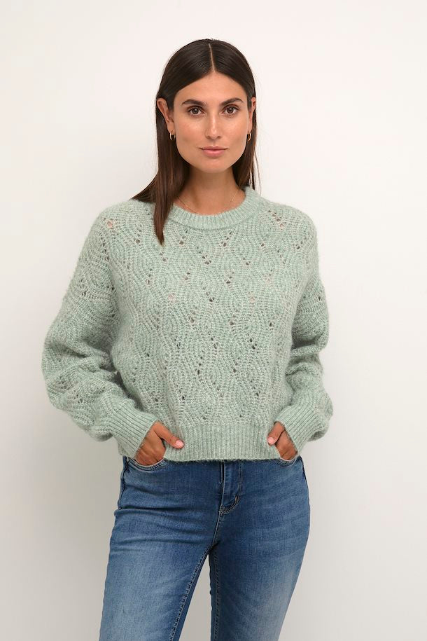 Culture Kimmy Knit Pullover, Green Milieu