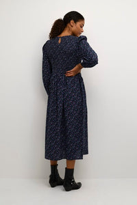 Kaffe Nomy Smock Dress, Black Floral