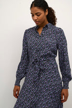 Load image into Gallery viewer, Kaffe Pollie Online Short Dress, Black Floral
