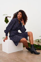 Load image into Gallery viewer, Kaffe Pollie Online Short Dress, Black Floral
