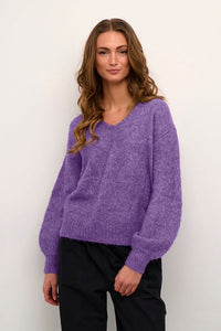 Kaffe Sarla V-Neck Pullover Purple