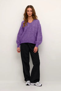 Kaffe Sarla V-Neck Pullover Purple