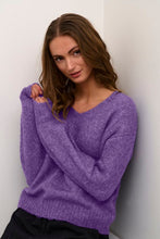 Load image into Gallery viewer, Kaffe Sarla V-Neck Pullover Purple
