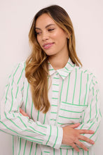 Load image into Gallery viewer, Culture Alexina Shirt, Green / Striped
