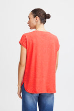 Load image into Gallery viewer, Ichi Rebel Round Neck T-Shirt, Coral
