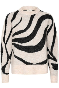 Kaffe Birthe Knit Pullover, Light Sand