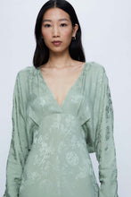 Load image into Gallery viewer, Wild Pony Jacquard Midi Dress, Sage Green
