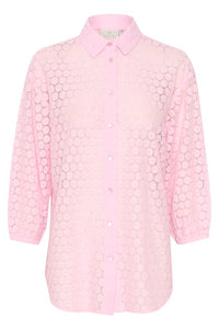 Kaffe Loren Lace Shirt, Pink