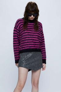 Wild Pony Striped Sweater, Pink
