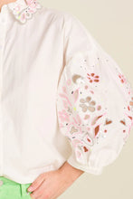 Load image into Gallery viewer, Pom Embroidery Blooming Blouse, Ecru
