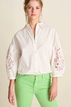 Load image into Gallery viewer, Pom Embroidery Blooming Blouse, Ecru
