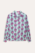 Load image into Gallery viewer, Pom Violet Flower Blouse, Aqua
