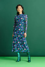 Load image into Gallery viewer, Pom Brushwork Lilac Slim Dress, Purple
