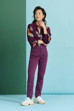 Load image into Gallery viewer, Pom Elize Winterbloom Jeans, Purple
