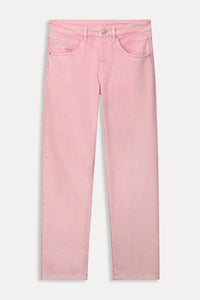 Pom Elli Straight Blooming Jeans, Pink
