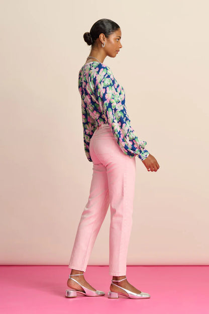 Pom Elli Straight Blooming Pink Jeans Pink