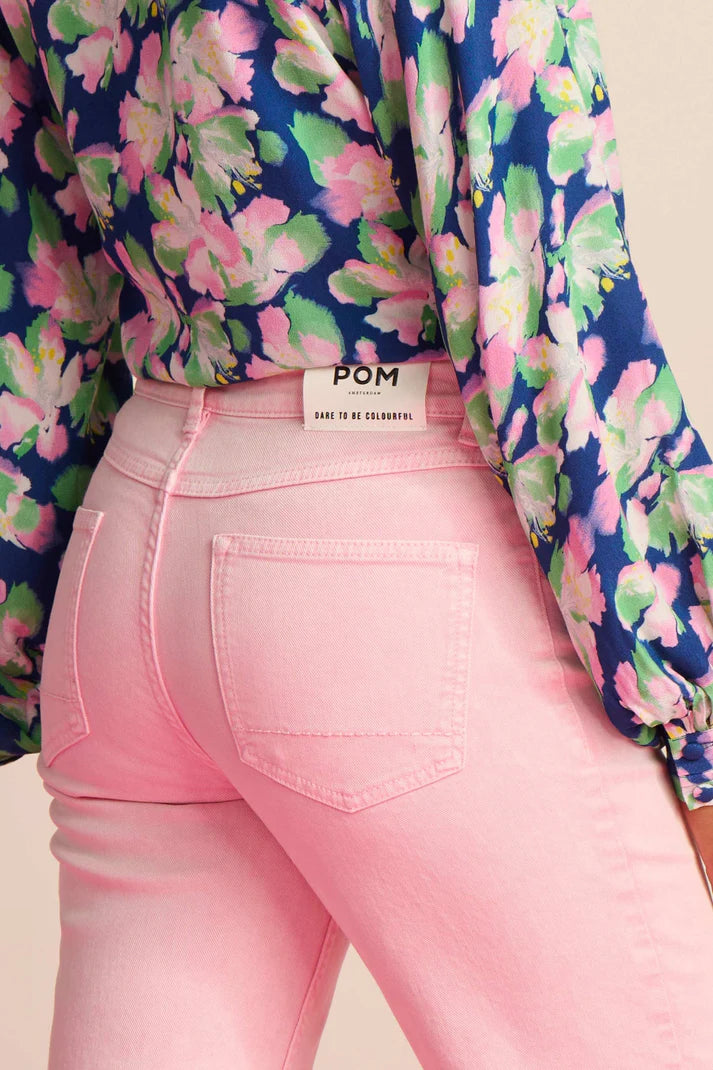 Pom Elli Straight Blooming Pink Jeans Pink