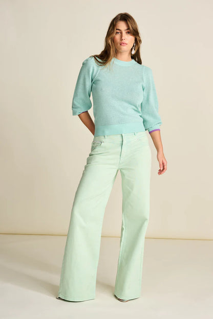 Pom Wide Leg Aqua Blue Aqua