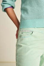 Load image into Gallery viewer, Pom Wide Leg Jeans, Aqua Blue
