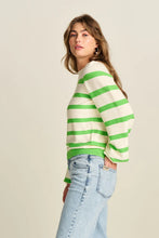 Load image into Gallery viewer, Pom Pullover, Striped Green
