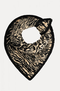 Pom Zebra Glorious Sand Scarf, Beige