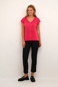Kaffe Lise T-Shirt, Virtual Pink
