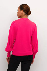 Kaffe Lizza Round Neck Pullover, Virtual Pink