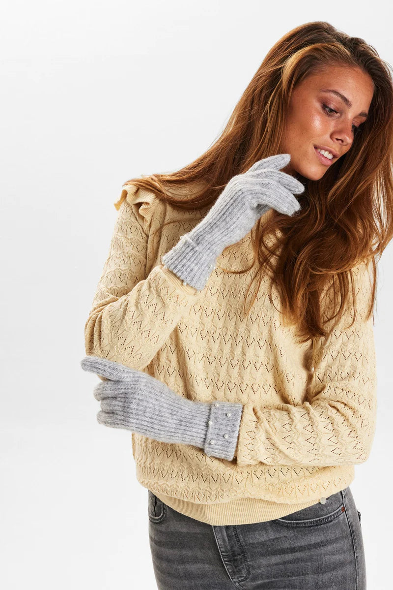 Numph Pernille Gloves, Grey