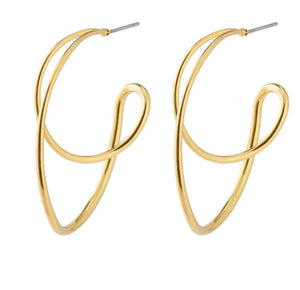 Pilgrim Miller Graphic Small Hoops Gold