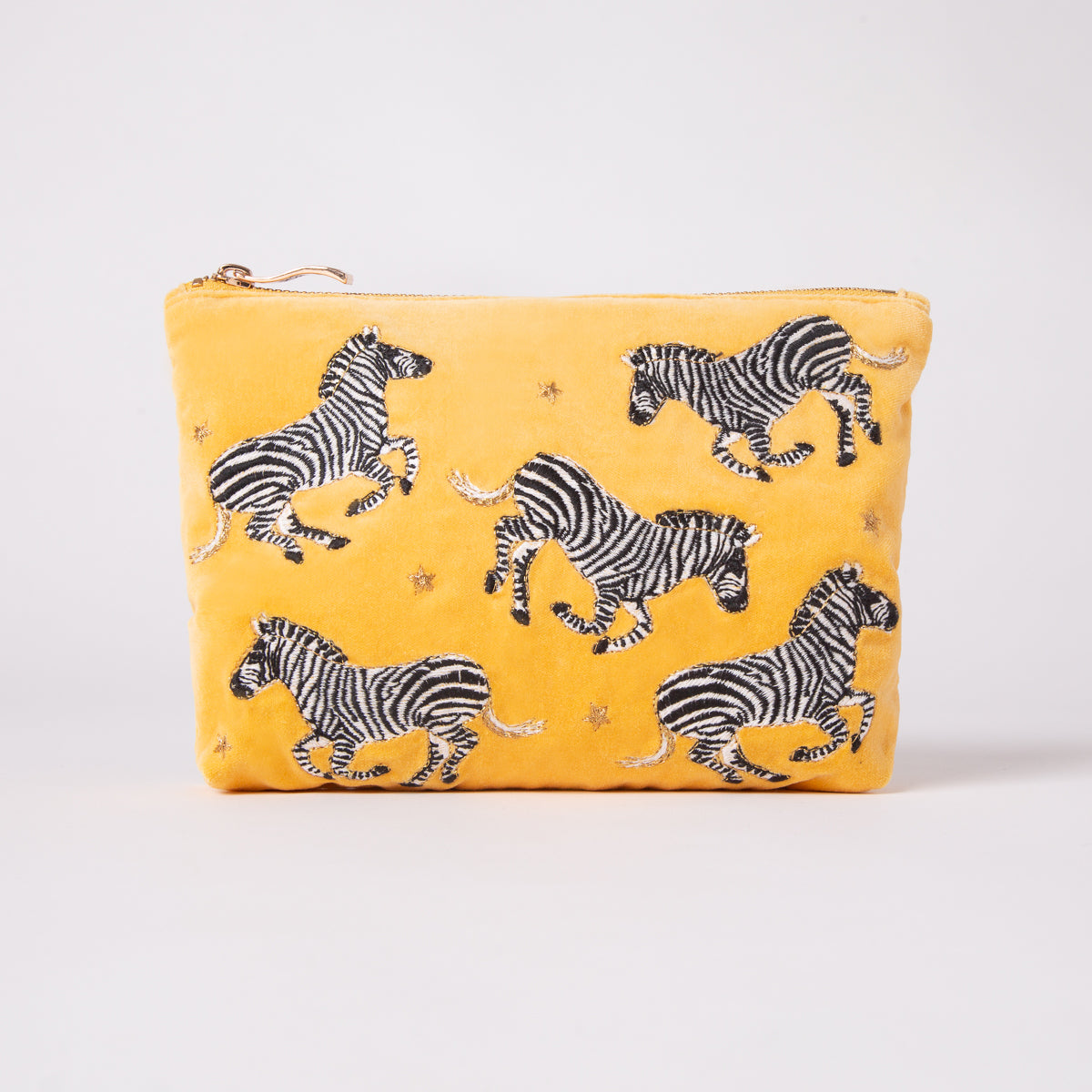 Zebra Make Up Bag Yellow