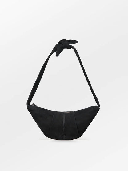 Becks Suede New Moon Bag, Black