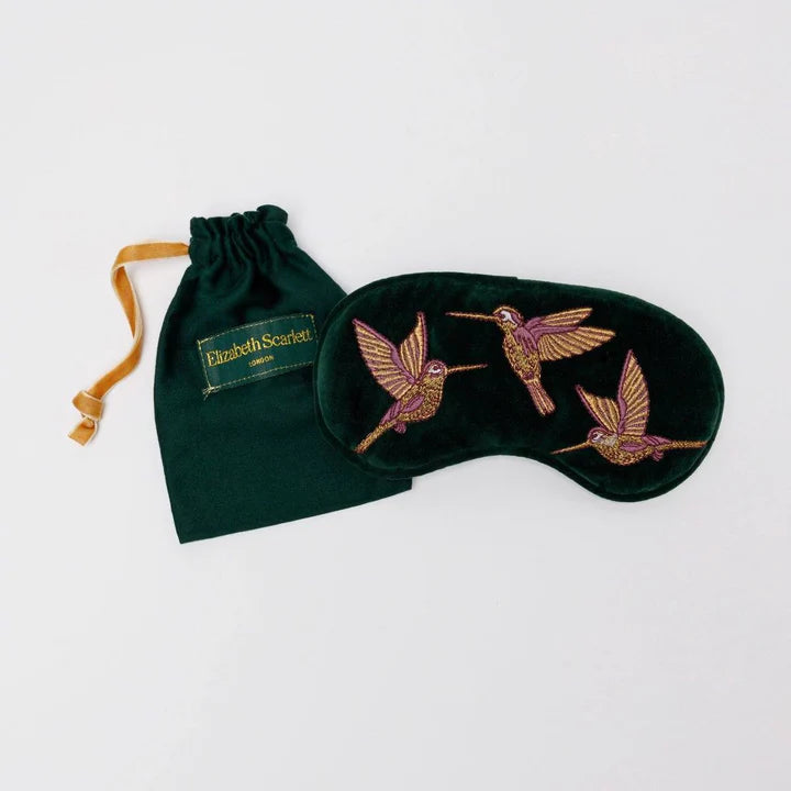 Hummingbird Eye Mask Forest Green