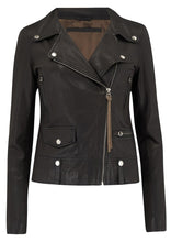 Load image into Gallery viewer, Seattle Thin Leather Jacket Black
