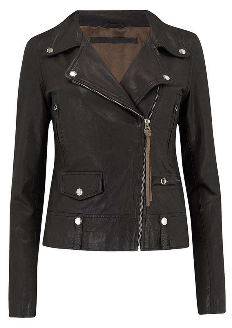 Seattle Thin Leather Jacket Black