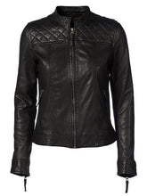 Load image into Gallery viewer, Andrea Leather Jacket Black
