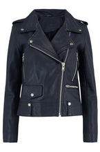 Load image into Gallery viewer, Seattle Colour Leather Jacket Blue
