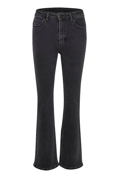 Kaffe Selma Long Flared Jeans, Grey