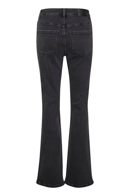 Kaffe Selma Long Flared Jeans, Grey