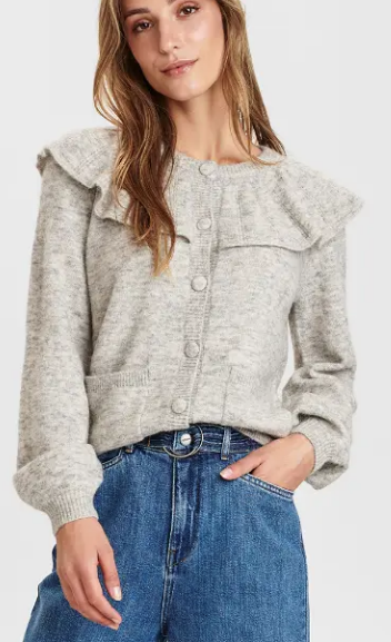 Numph Cathay Cardigan Light Grey