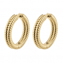 Load image into Gallery viewer, Pilgrim Belief Snake Chain Hoops Gold
